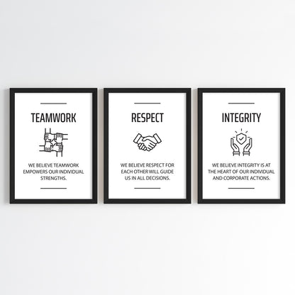 Team & Community Values Wall Art (Framed)