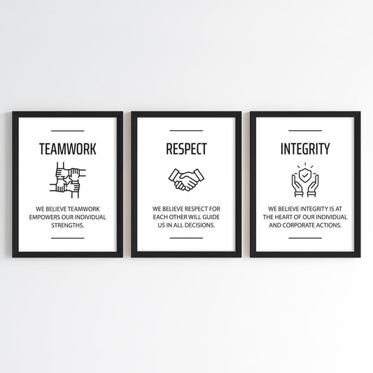 Team & Community Values Wall Art (Framed)
