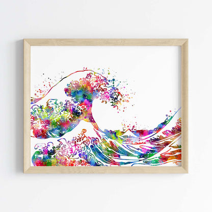 The Great Wave Off Kanagawa Wall Art (Framed)