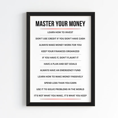 The Money Mindset Wall Art (Framed)