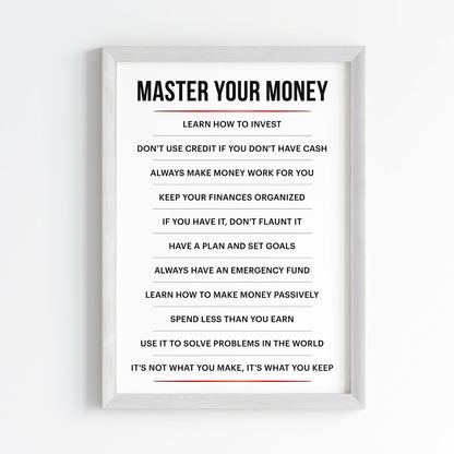 The Money Mindset Wall Art (Framed)