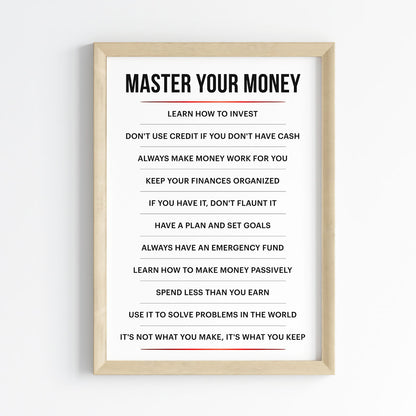 The Money Mindset Wall Art (Framed)