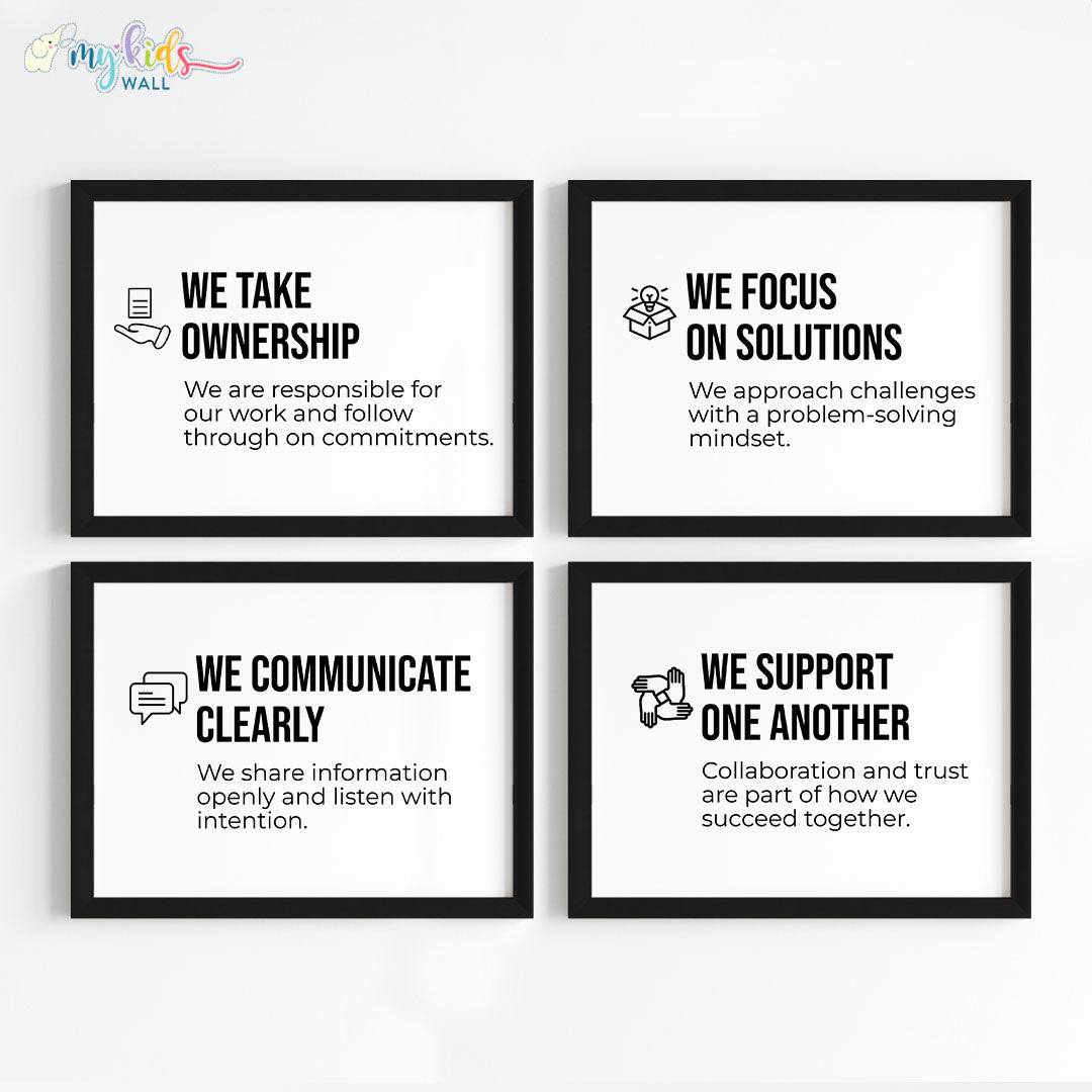 The Pillars of Workplace Success Wall Art (Framed)