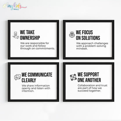 The Pillars of Workplace Success Wall Art (Framed)