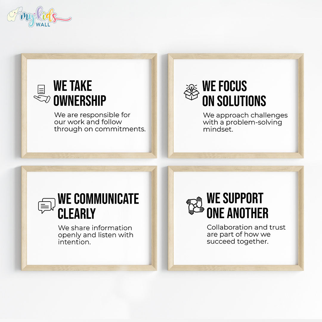 The Pillars of Workplace Success Wall Art (Framed)
