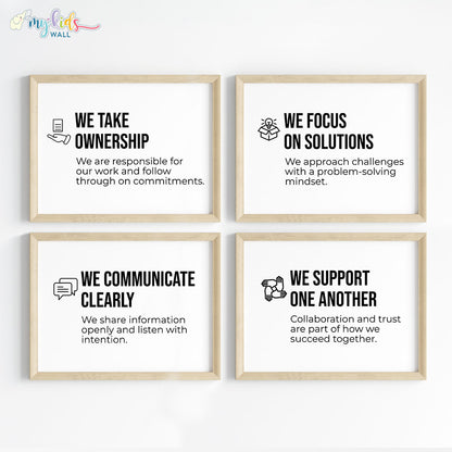 The Pillars of Workplace Success Wall Art (Framed)