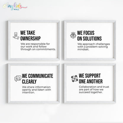 The Pillars of Workplace Success Wall Art (Framed)