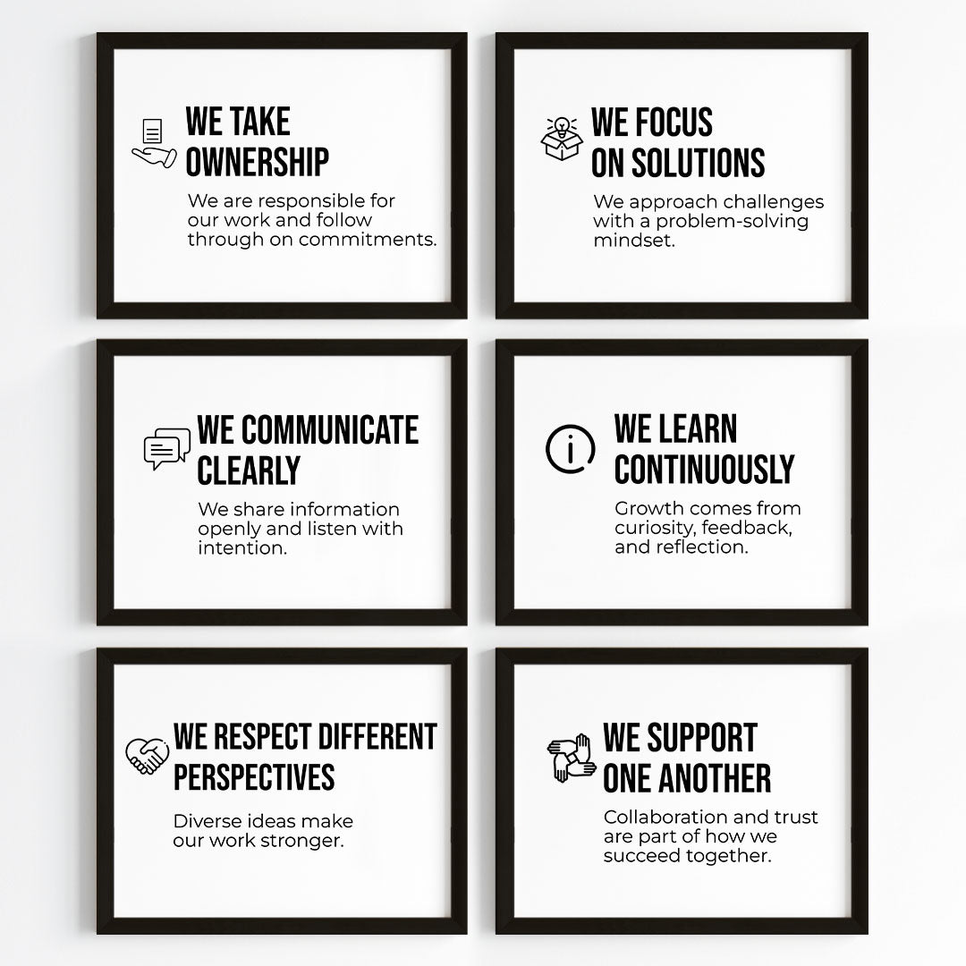 The Pillars of Workplace Success Wall Art (Framed)
