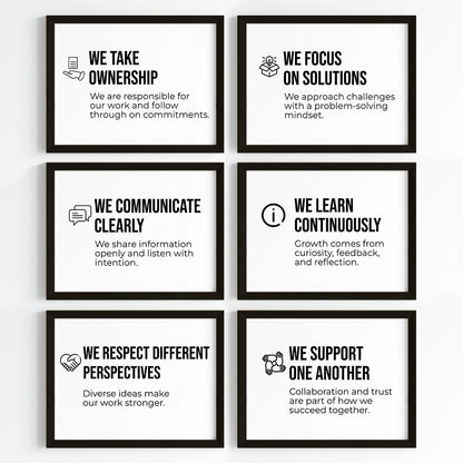 The Pillars of Workplace Success Wall Art (Framed)