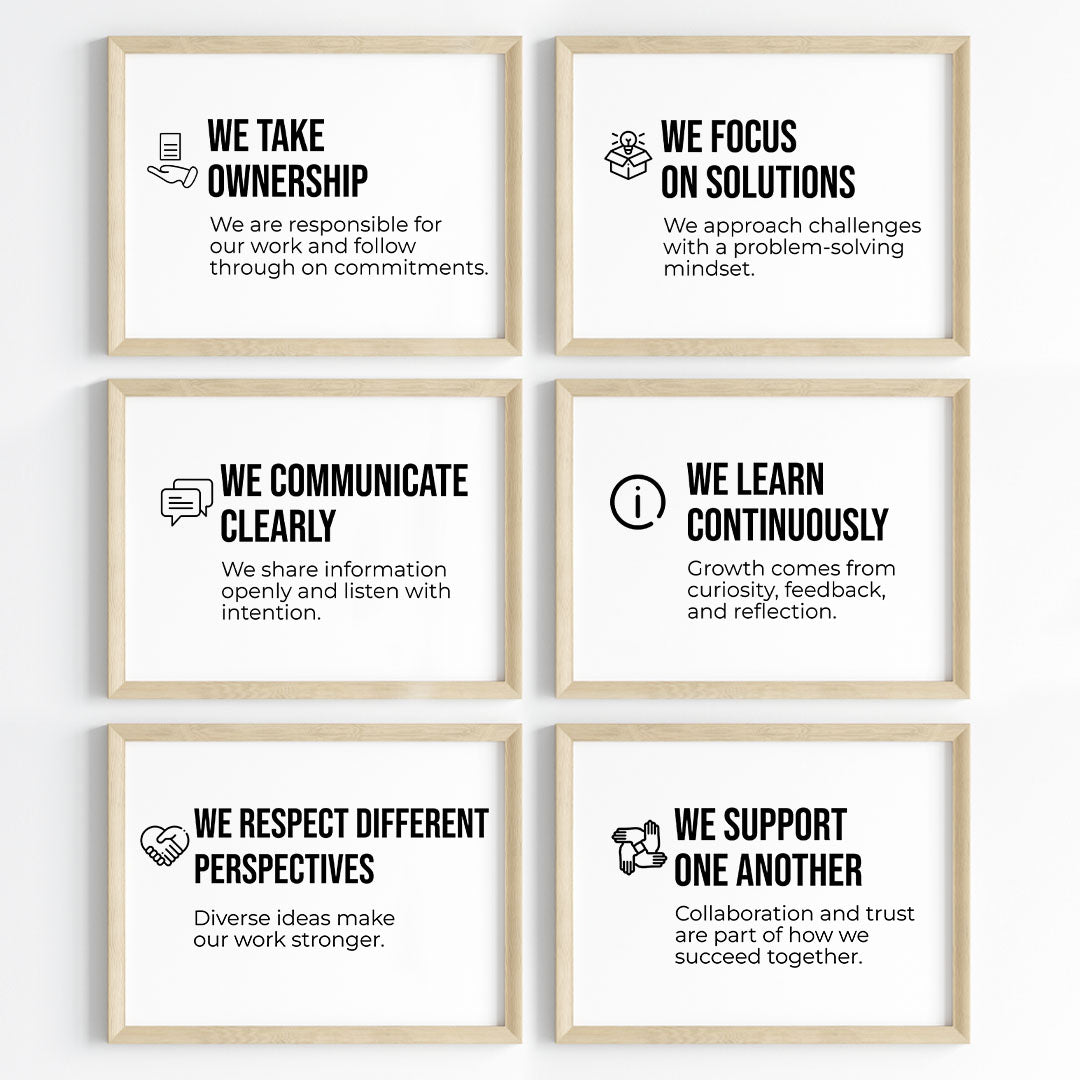 The Pillars of Workplace Success Wall Art (Framed)