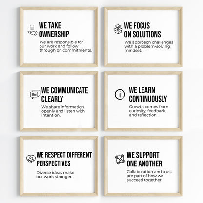 The Pillars of Workplace Success Wall Art (Framed)