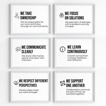 The Pillars of Workplace Success Wall Art (Framed)