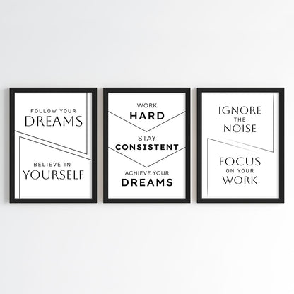 The Power of Progress Motivational Wall Art (Framed)