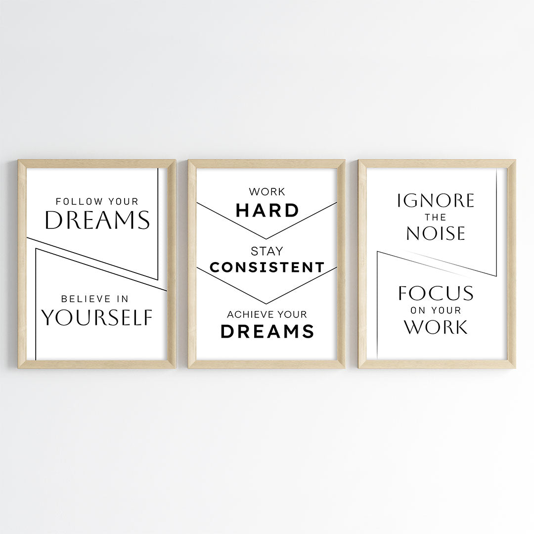 The Power of Progress Motivational Wall Art (Framed)