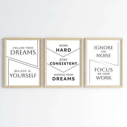 The Power of Progress Motivational Wall Art (Framed)