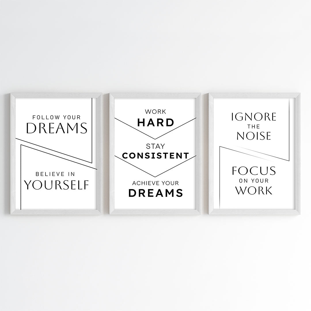 The Power of Progress Motivational Wall Art (Framed)