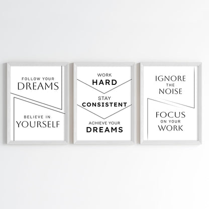 The Power of Progress Motivational Wall Art (Framed)