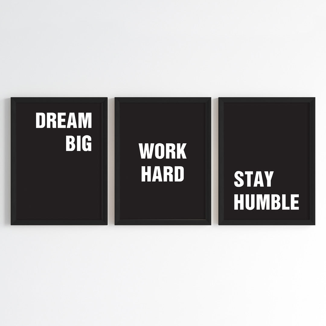 The Success Mantra Wall Art (Framed Set of 3)