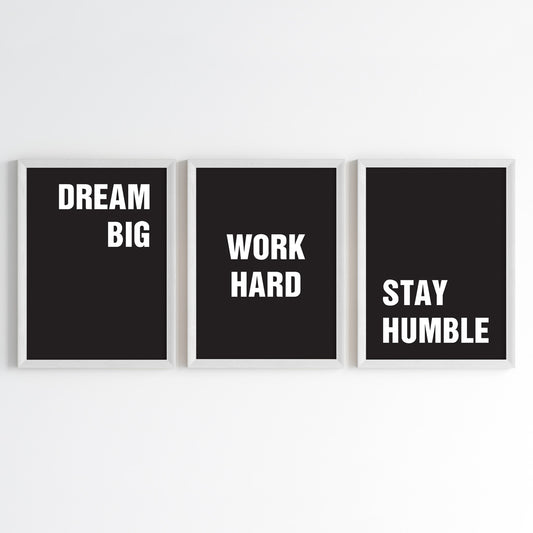 The Success Mantra Wall Art (Framed Set of 3)
