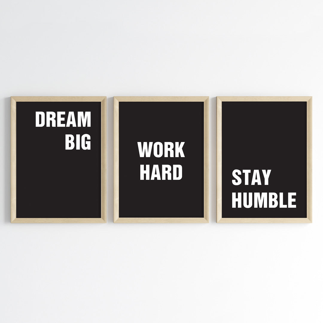 The Success Mantra Wall Art (Framed Set of 3)