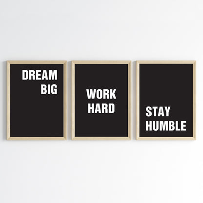 The Success Mantra Wall Art (Framed Set of 3)