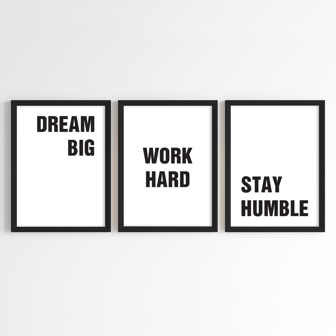 The Success Mantra Wall Art (Framed Set of 3)