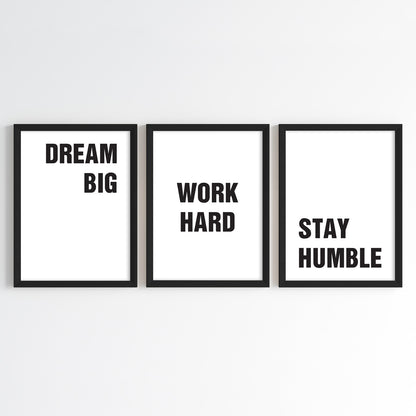 The Success Mantra Wall Art (Framed Set of 3)