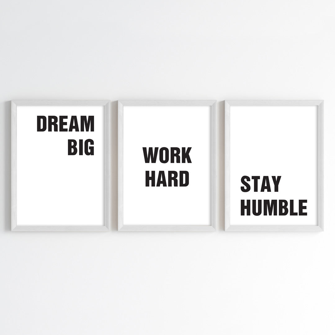 The Success Mantra Wall Art (Framed Set of 3)