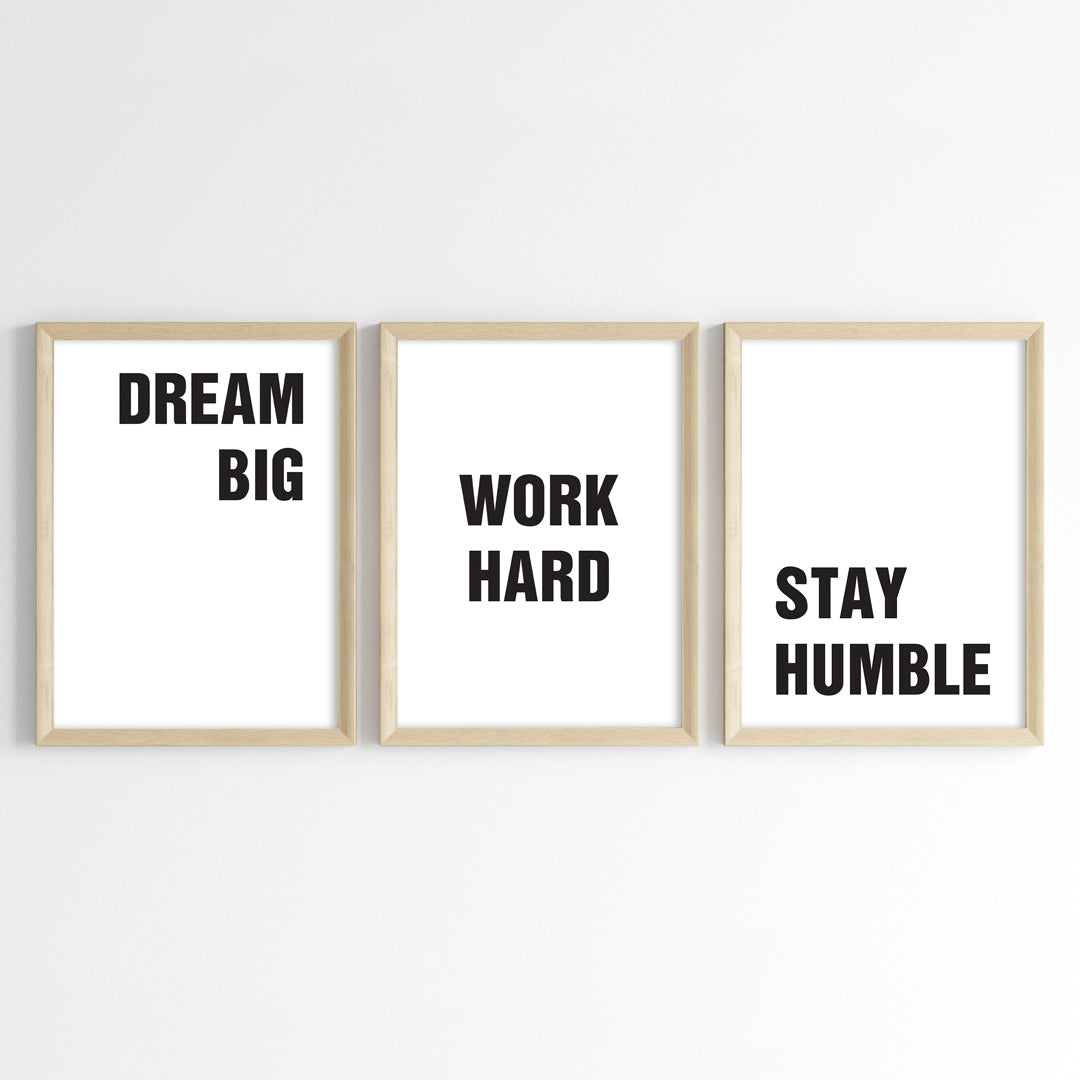 The Success Mantra Wall Art (Framed Set of 3)