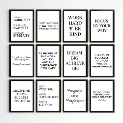 The Ultimate Success Mindset Motivational Wall Art (Framed)