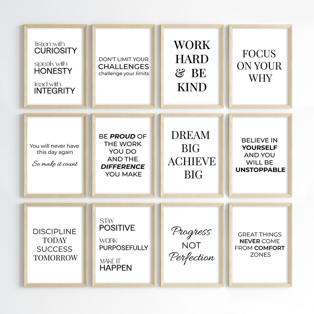 The Ultimate Success Mindset Motivational Wall Art (Framed)