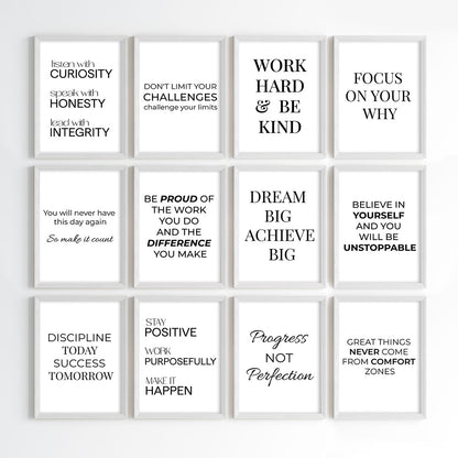 The Ultimate Success Mindset Motivational Wall Art (Framed)