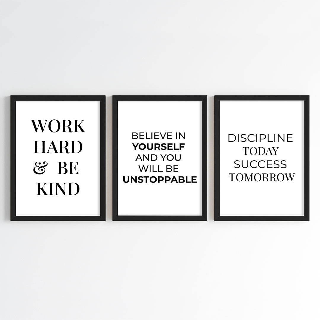 The Ultimate Success Mindset Motivational Wall Art (Framed)