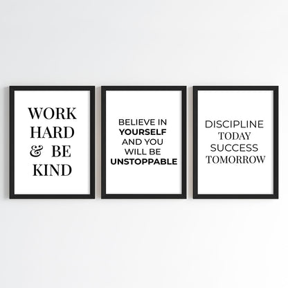 The Ultimate Success Mindset Motivational Wall Art (Framed)