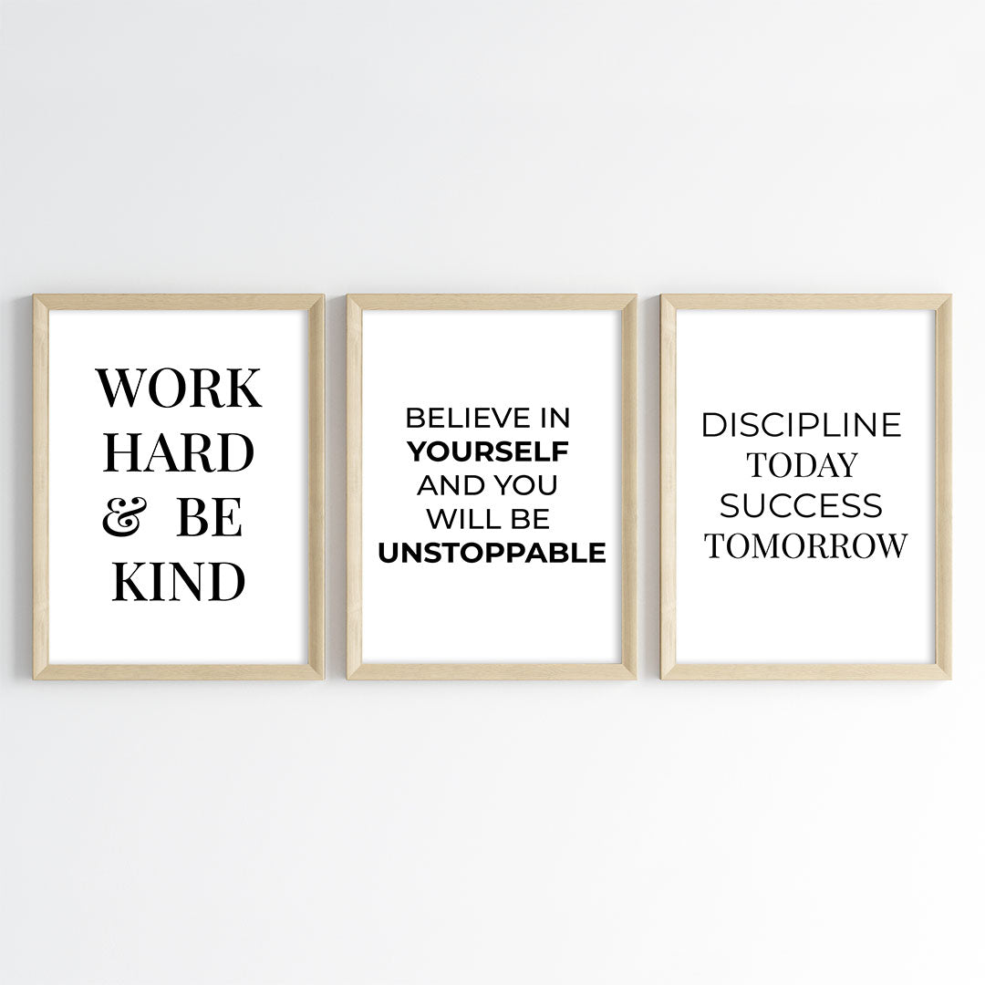 The Ultimate Success Mindset Motivational Wall Art (Framed)