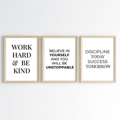 The Ultimate Success Mindset Motivational Wall Art (Framed)