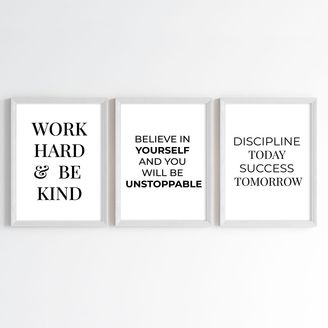 The Ultimate Success Mindset Motivational Wall Art (Framed)