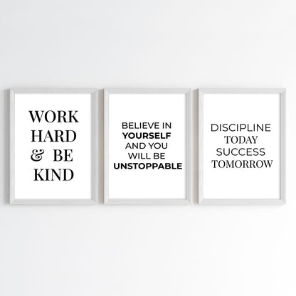 The Ultimate Success Mindset Motivational Wall Art (Framed)