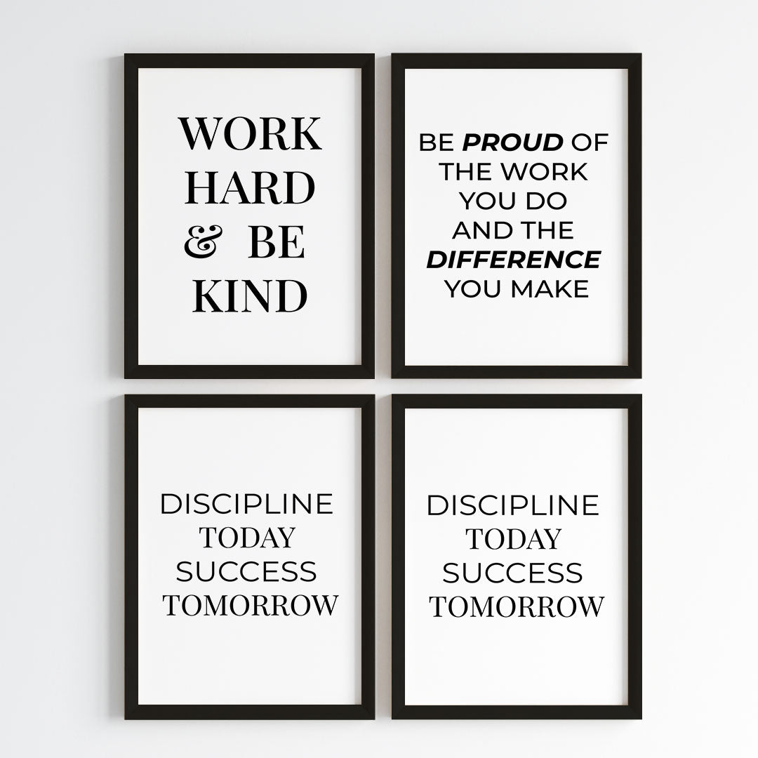 The Ultimate Success Mindset Motivational Wall Art (Framed)