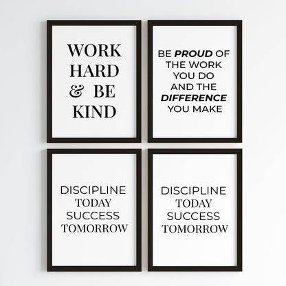 The Ultimate Success Mindset Motivational Wall Art (Framed)