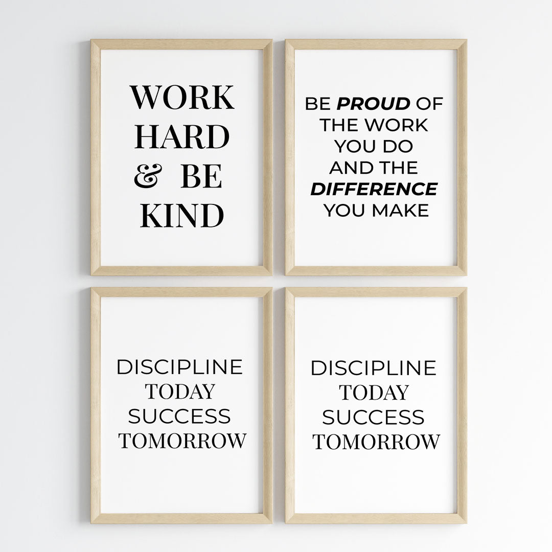 The Ultimate Success Mindset Motivational Wall Art (Framed)