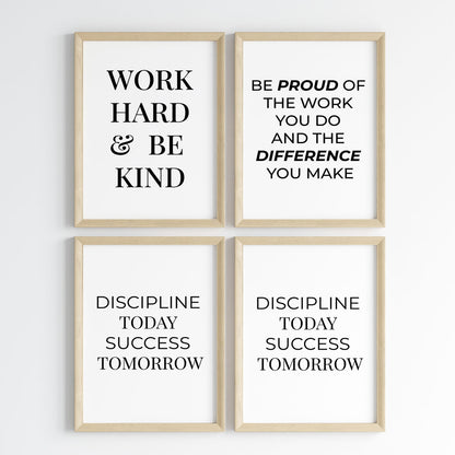 The Ultimate Success Mindset Motivational Wall Art (Framed)