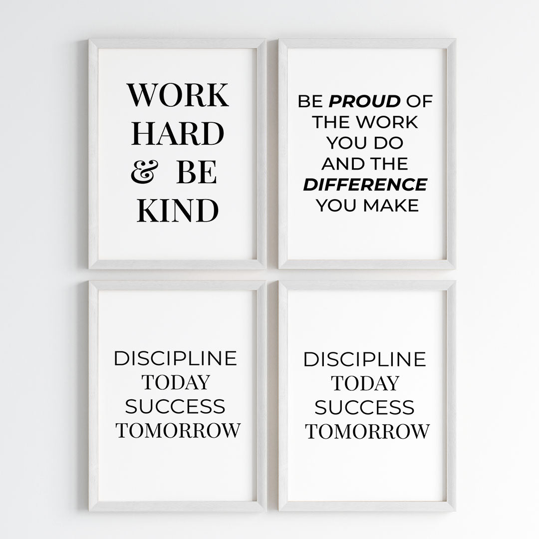 The Ultimate Success Mindset Motivational Wall Art (Framed)