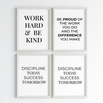 The Ultimate Success Mindset Motivational Wall Art (Framed)