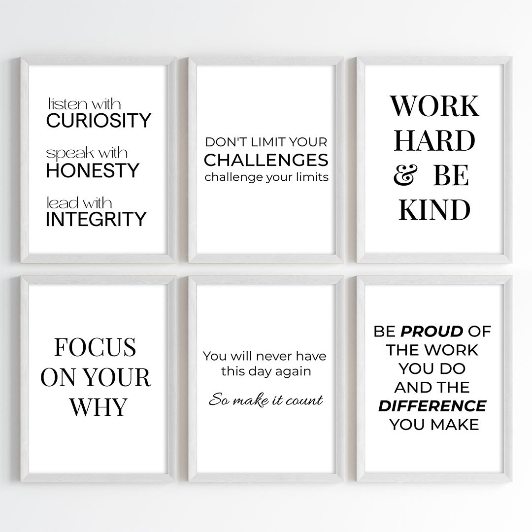 The Ultimate Success Mindset Motivational Wall Art (Framed)