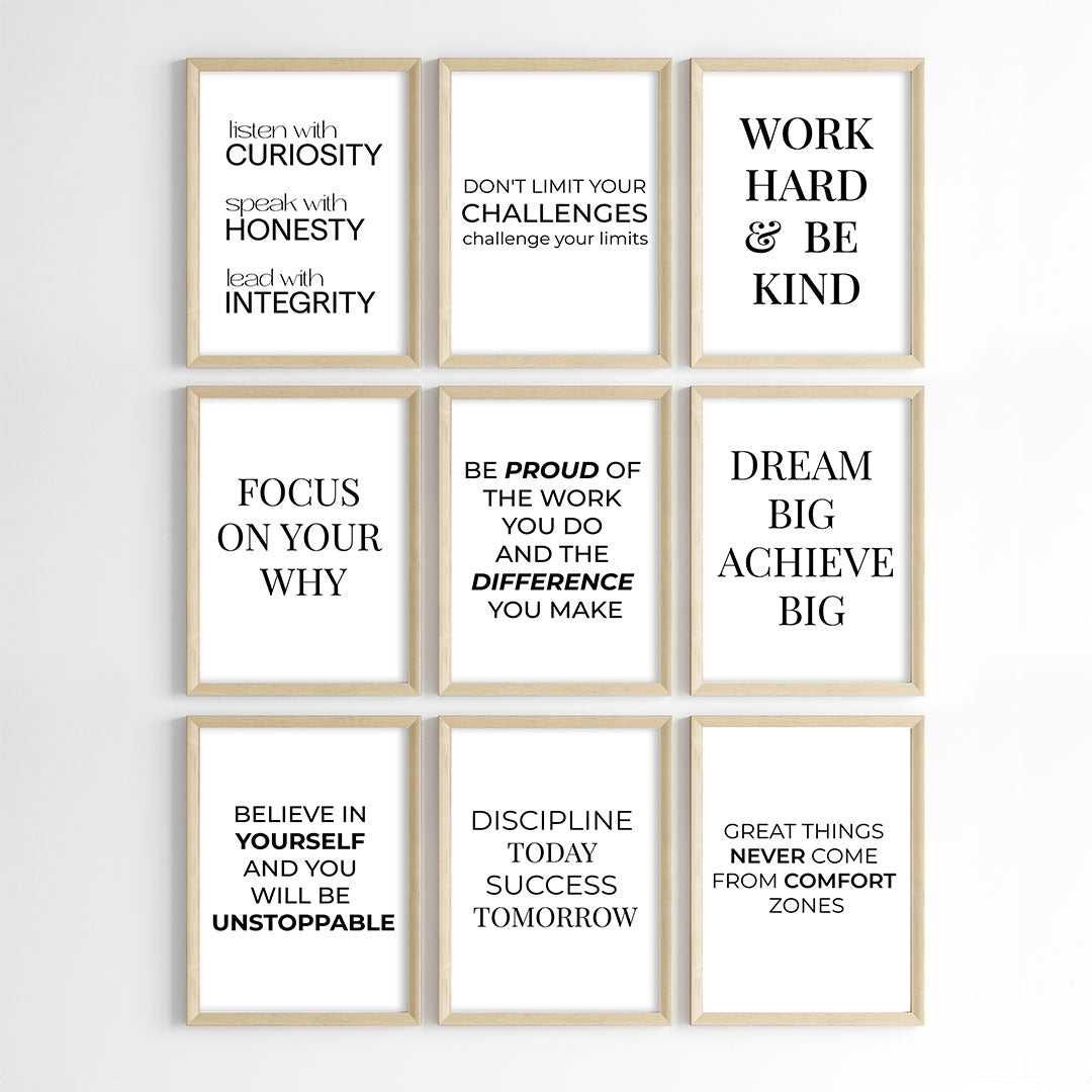 The Ultimate Success Mindset Motivational Wall Art (Framed)