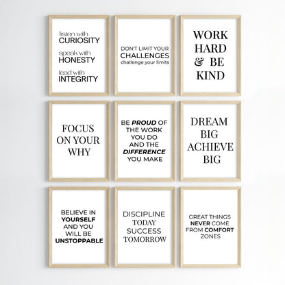 The Ultimate Success Mindset Motivational Wall Art (Framed)