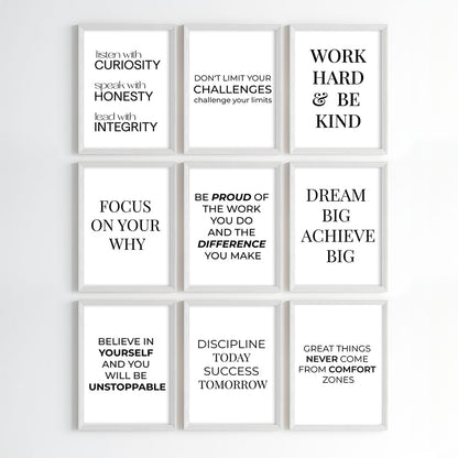 The Ultimate Success Mindset Motivational Wall Art (Framed)
