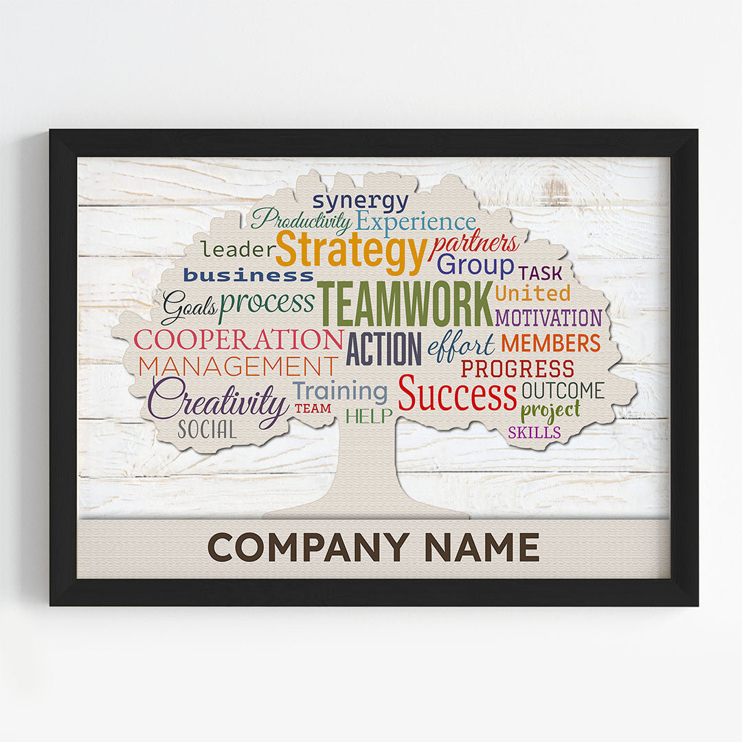 Tree of Success Motivational Wall Art (Framed)