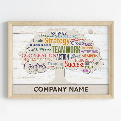 Tree of Success Motivational Wall Art (Framed)